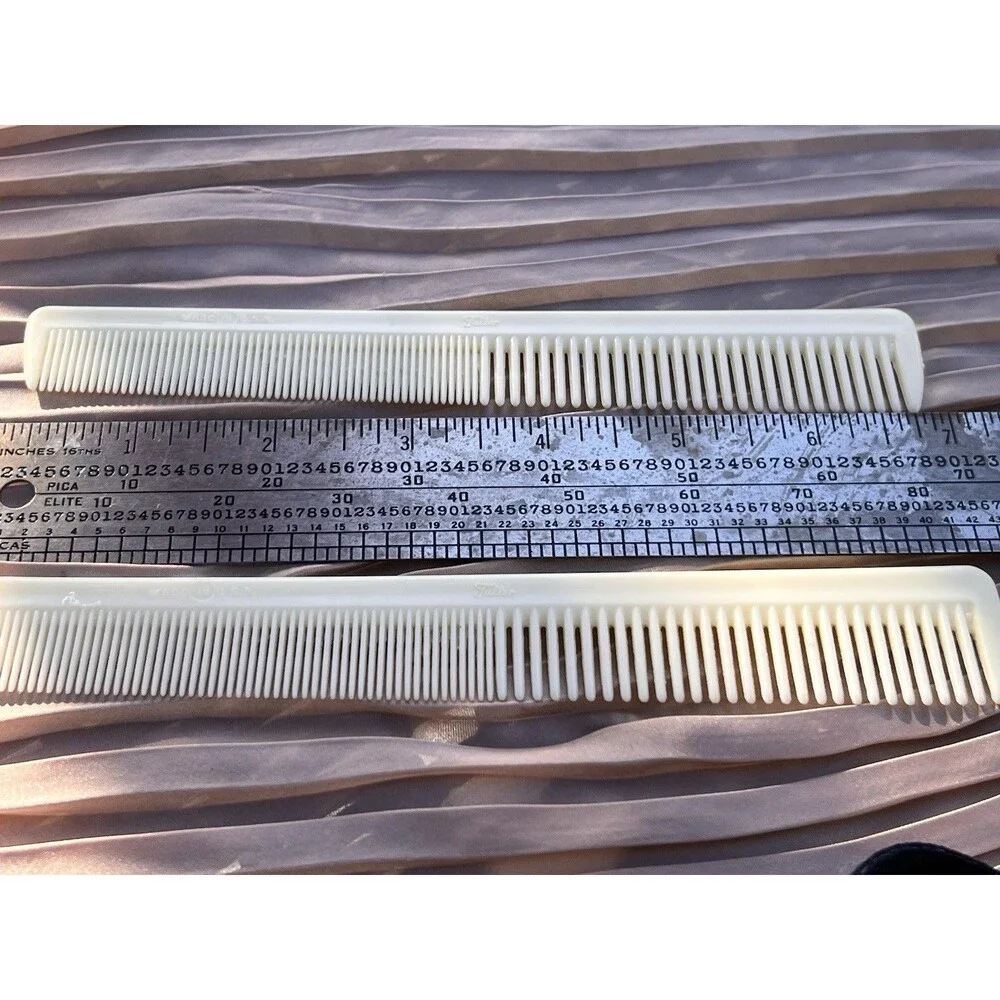 Set Of 2 Vintage Fuller 7” Barber Combs – Made in USA 💈✂️